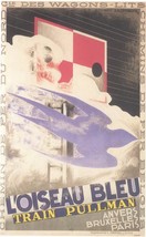 L&#39;Oiseau Bleu Train Pulman 1929 - Cassandre (Art Deco Advert)- Framed pi... - $32.50