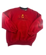 Vintage Winnie the Pooh Sweatshirt Womens Large Red Pullover Disney 90s ... - $18.42