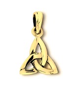 14 K yellow gold Celtic triquetra knot pendant, Celtic trinity knot pendant - $346.02 CAD