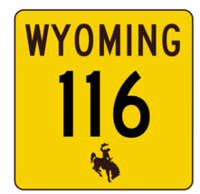 Wyoming Highway 116 Sticker R3422 Highway Sign You Choose Size - $1.45+