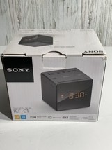 Sony ICF-C1 White Cube AM / FM Alarm Clock Radio LCD Display Tested &amp; Working - £15.44 GBP