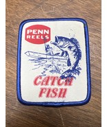 Vintage NOS unused PENN REELS Catch Fish Patch 3.5&quot; by 2.75&quot; fishing adv... - €8,67 EUR