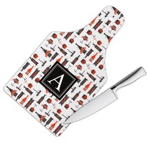 Red Wine Sketch : Gift Cutting Board Delicate Bottle Glass Corkscrew Pattern Kit - $28.99