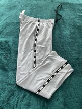 Victoria’s Secret PINK Active Wide Leg Track Pants Gray Medium High Wais... - $830.05 MXN