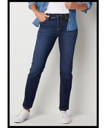 NWT Womens  St. John&#39;s Bay Secretly Slender Straight Leg  Dark Blue Jean... - $417.99 MXN