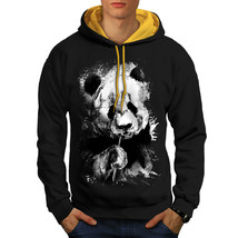 Eating Panda Face Sweatshirt Hoody Bamboo Eater Men Contrast Hoodie - £19.13 GBP