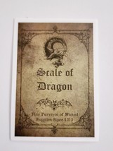 Scale of Dragon Square Halloween Theme Label Looking Sticker Decal Embellishment - £1.74 GBP