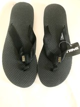 Women&#39;s Teva Classic Flip Flops Black Rubber sole &amp; soft EVA footbed 11M - £22.02 GBP