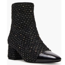 Steve Madden Eiffel Bootie, Tweed Black Sparkle, Low Block Heel, Size 8.... - $79.00