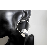 Spinning Saturn Stud Earrings  925 Sterling Silver, Handmade Women Earri... - £73.54 GBP