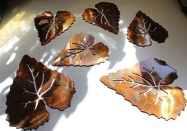  Aspen Leaves (6 pieces) - Metal Wall Art - Copper Size Varies Per Piece - £29.71 GBP