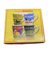 Oneida Holiday Baking Stoneware Christmas Mugs 4PCS set Free Shipping - €32,22 EUR
