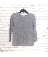 Nomad Sweater Womens Medium Gray Marled V Neck Long Sleeve Sweater Vtg 8... - £19.65 GBP