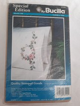 Bucilla ~ Flowers &amp; Vine ~ Pair Stamped Pillow Case Stitch Kit #63104 ~ NIP - £6.92 GBP