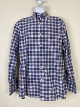 Peter Millar Men Size M Blue/Red Plaid Dell Match Play Golf Button Up Sh... - $7.80