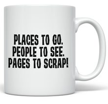 PixiDoodle Places To Go Pages To Scrap - Scrapbook Crafters Coffee Mug (11 oz, W - £20.32 GBP+