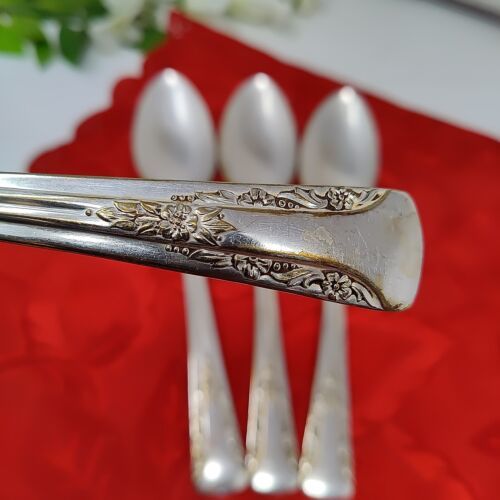 Lot of 4 Camelia SilverPlate Serving Spoons  8.5 Inch International Silver  - $9.98
