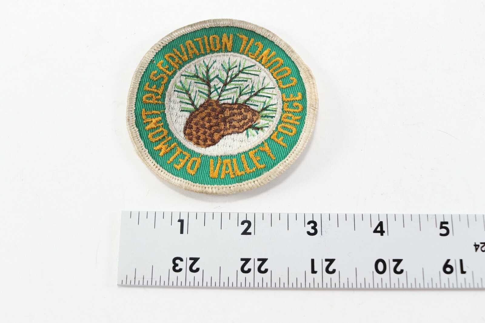 Vtg Delmont Valley Forge Council Reservation BSA Boy Scout of America Camp Patch Item image 4