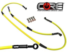 Brake Lines Suzuki RMZ 450 2005-2015 2016 2017 Front Rear Yellow Steel R... - £108.75 GBP