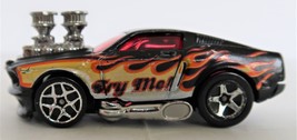 Hot Wheels Mattel 2002 Black 1968 Ford Mustang Try me Sports Car Flames - £7.85 GBP