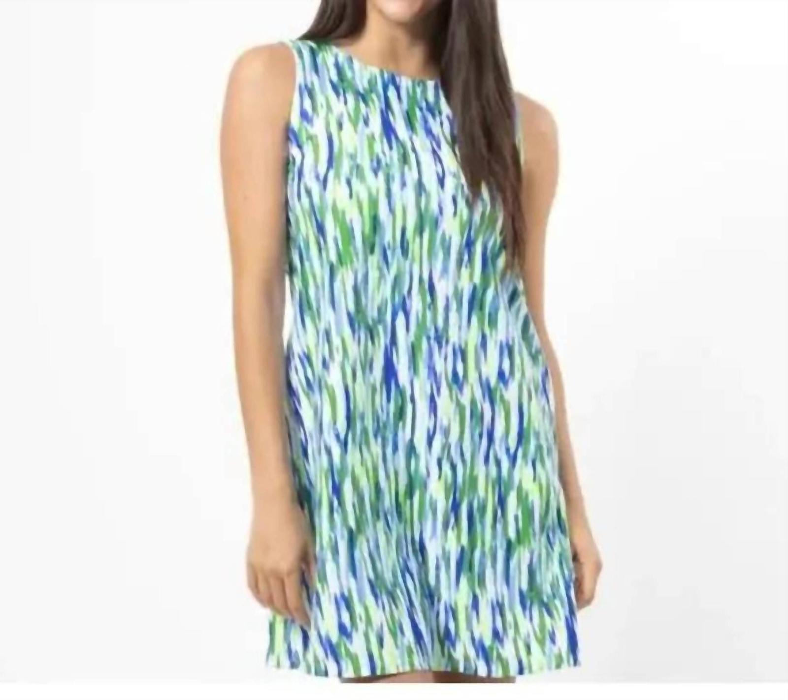 Jude Connally Melody Dress Mod Watercolor Blue/green - $95.00