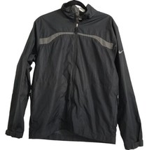 NIKE GOLF Mens Jacket STORM FIT Black Gray Full Zip Windbreaker Coat Sz ... - $18.23