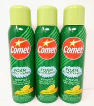 3 Comet Foam Bath Cleaner Spray Lemon Fresh 19 0z - £27.72 GBP