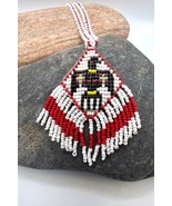 Navajo Handmade Multicolored Seed Bead Thunderbird Pow Wow Beaded Necklace - £22.18 GBP