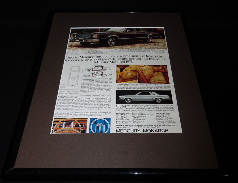 1974 Lincoln Mercury Monarch 11x14 Framed ORIGINAL Vintage Advertisement - $39.59
