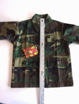 TODDLER MILITARY BDU WOODLAND CAMOFLAUGE JACKET SHIRT SIZE 2T MADE IN TH... - $16.19