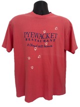 Vtg Pyewacket Restaurant T Shirt Chapel Hill XL Pink Single Stitch Paw P... - $38.79