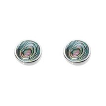 Dew Sterling Silver and Paua Shell Round Stud Earrings  - $59.00