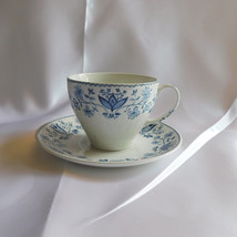 Johnson Brothers Windsor Ware Teacup and Saucer in Ashford Blue # 21880 - £13.21 GBP