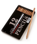 KITABOSHI 9900 Art Set of 12 Pencils - 4H to 6B in a metal tin - Made in... - $16.91