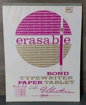 Velvatone Bond Erasable Typewriter Paper Tablet 8.5x11 40 Sheets Vintage - $11.57