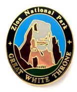 Zion National Park Enamel Pin Great White Throne Scenic Landmark Souveni... - €11,05 EUR