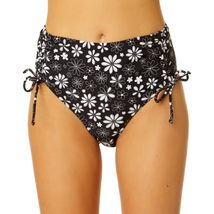 Salt + Cove Womens Floral High-Waist Swim Bottom Separates Black L - £18.78 GBP