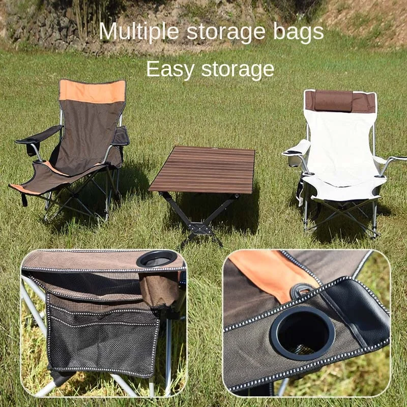 Camping Folding Portable Mesh Chair with Removabel Lounge Chair