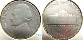 Jefferson Silver Nickel 1938-P F - $3.25