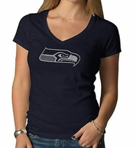NFL Seattle Seahawks Ladies Vneck T-Shirt Medium 100% Cotton NEW - £12.74 GBP