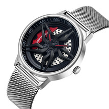 SANDA 1062 360 Degree Hollow Spinning Dial Mesh Strap Quartz Watch for M... - $26.44