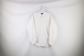 Vtg 60s Streetwear Mens 16 35 Sanforized Cotton Tapered Button Shirt White USA - £39.43 GBP