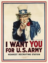 Wee Blue Coo War Wwi Usa Uncle Sam Want You Army Iconic Unframed Wall Art Print - £31.62 GBP