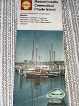 Shell Massachusetts Connecticut Rhode Island Road Map 1968 - $10.00