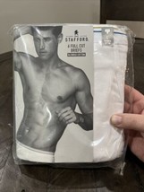 Stafford Men&#39;s 6-pk. 100% Cotton Full-Cut White Briefs 38 L - $37.61