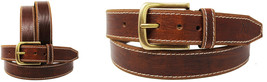 Men&#39;s Belt, 100% Leather Casual Belt, Looks Great with Jeans, Khakis, Dr... - $417.96 MXN