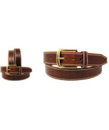 Men&#39;s Belt, 100% Leather Casual Belt, Looks Great with Jeans, Khakis, Dr... - $21.99