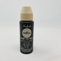 Sanford&#39;s Roll-On Black Stamp Pad Inker No 587 Bottle 99% Full 2 oz Ink ... - £6.75 GBP