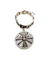 Vtg Signed Sterling Hecho En Mexico Taxco LJD 2030 Rare Tribal Bracelet ... - $193.05