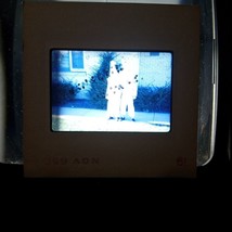 VTG Kodachrome 35mm Found Slide Photo Halloween 1965 Two Kids Dressed As Clowns - £7.84 GBP